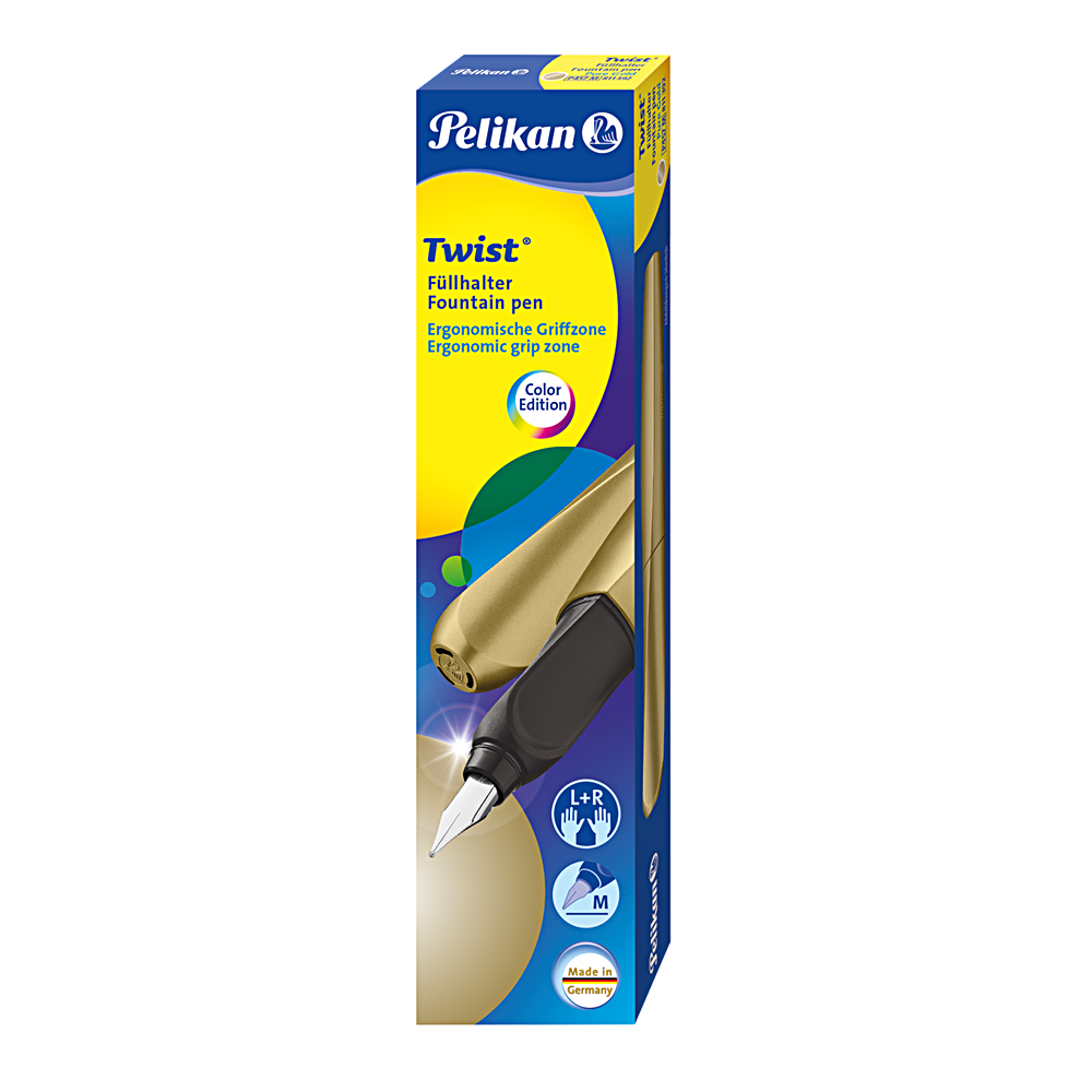 Pluma Twist P457 Pure Gold M - Caja x 1