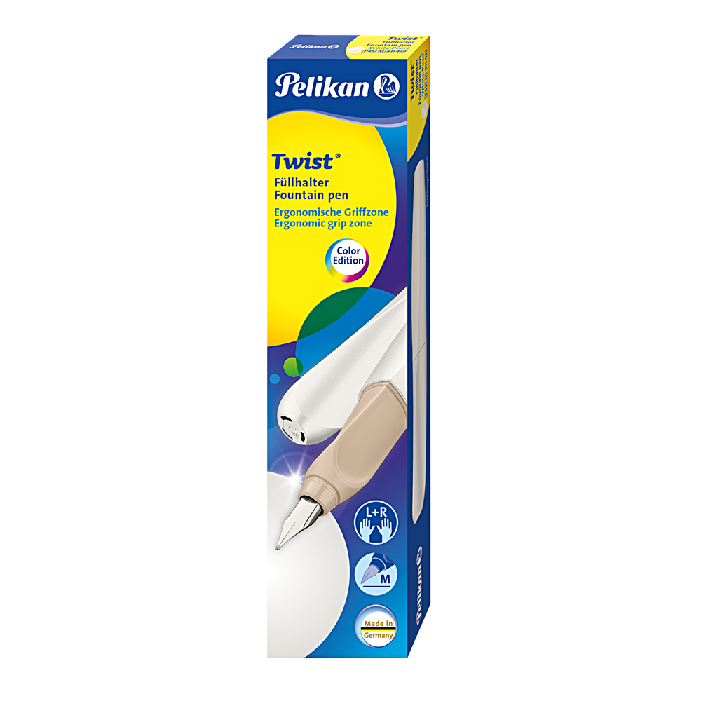 Pluma Twist P457 White Pearl M - Caja x 1