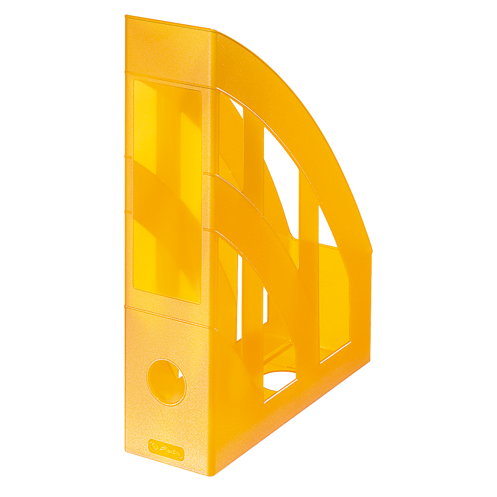 Revistero Herlitz Naranja Traslucido - x4 unidades