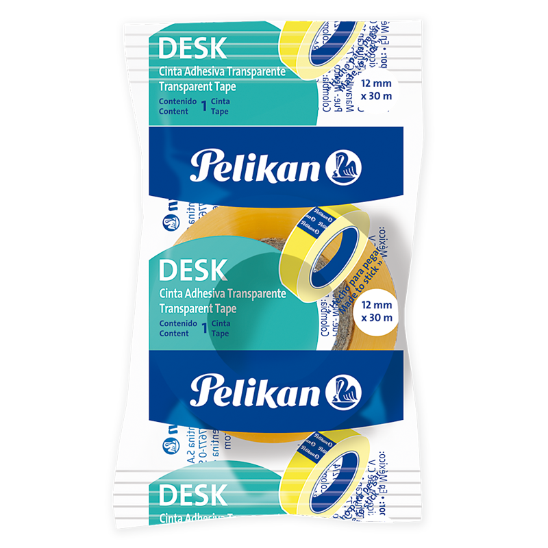 Cinta Pelikan DESK - 12 x 30 - Transparente - Caja x30