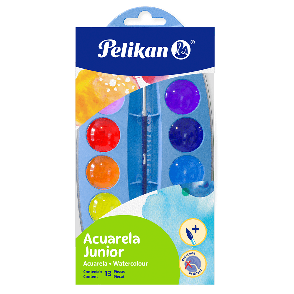 Acuarela Junior colores surtidos con 12 pastillas
