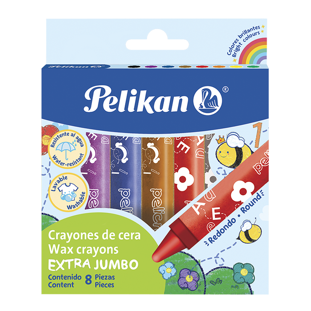 Pelicrayones extra JUMBO redondo 8 colores