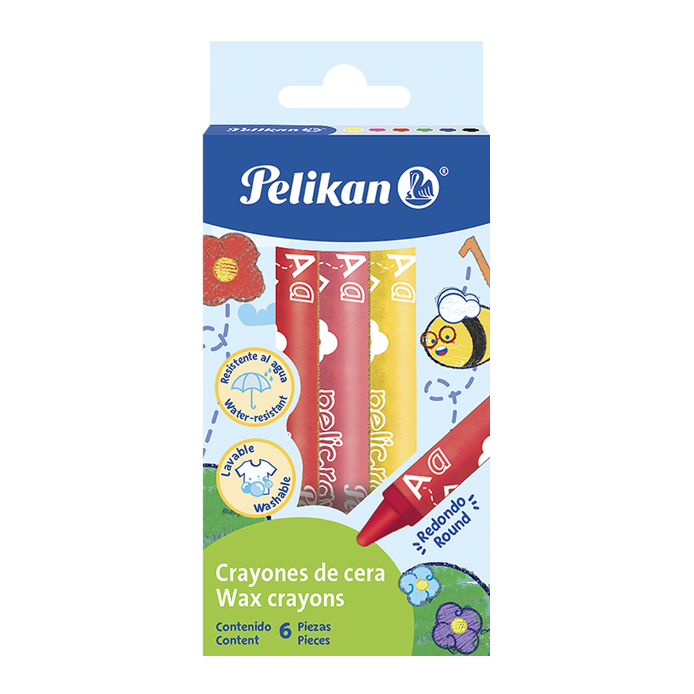 Pelicrayones Regulares caja con 6 colores