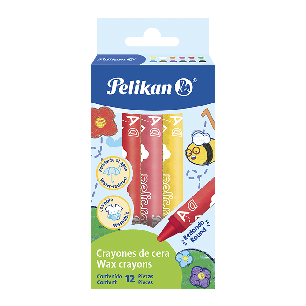 Pelicrayones Regulares caja con 12 colores