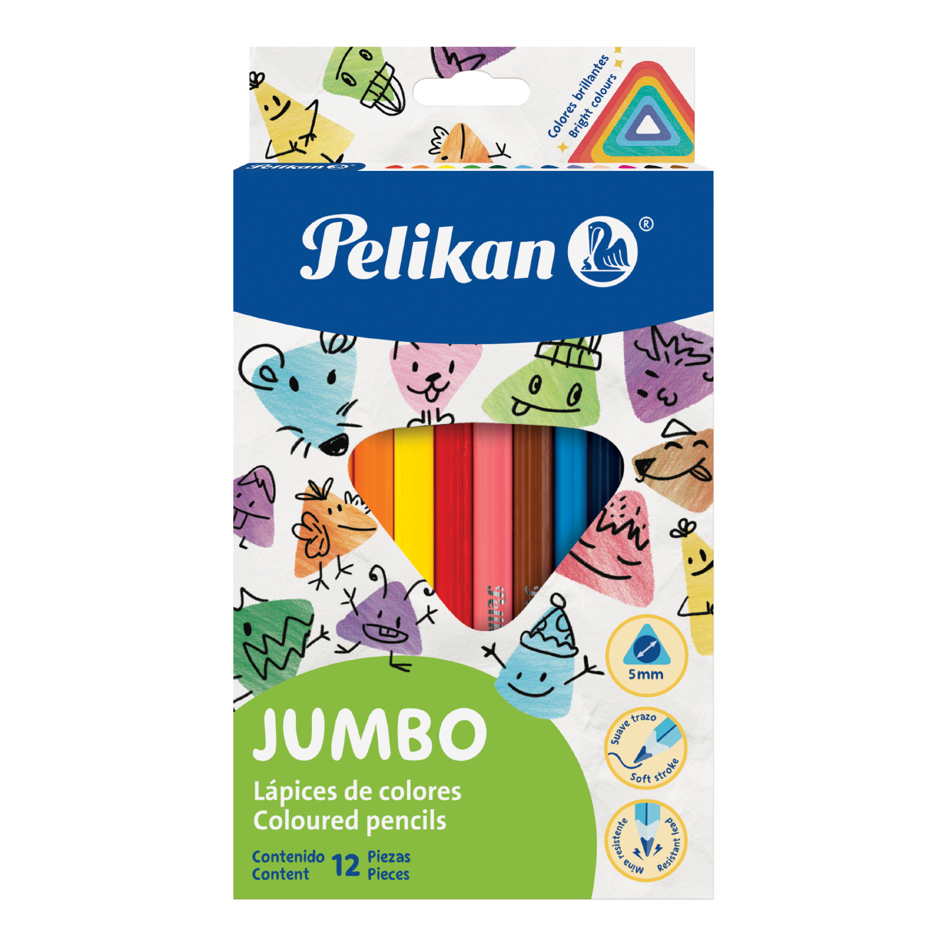 Lápices de colores triangulares jumbo