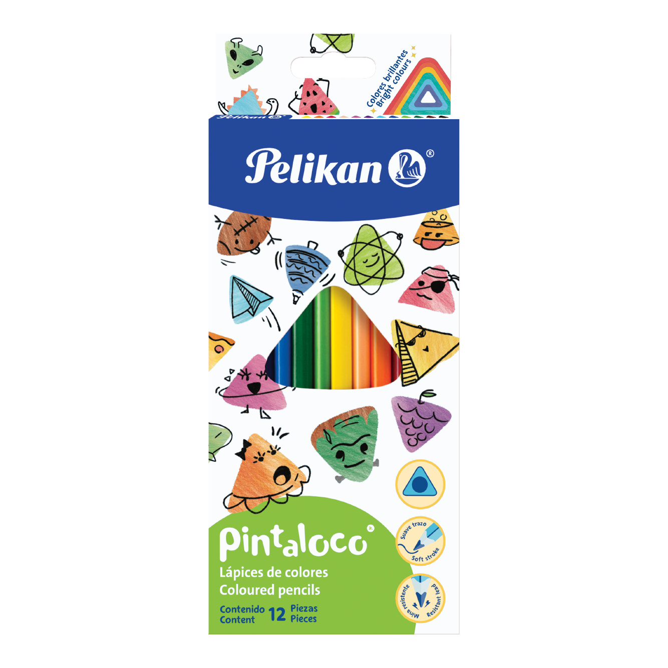 Lápices de colores triangulares Caja x12