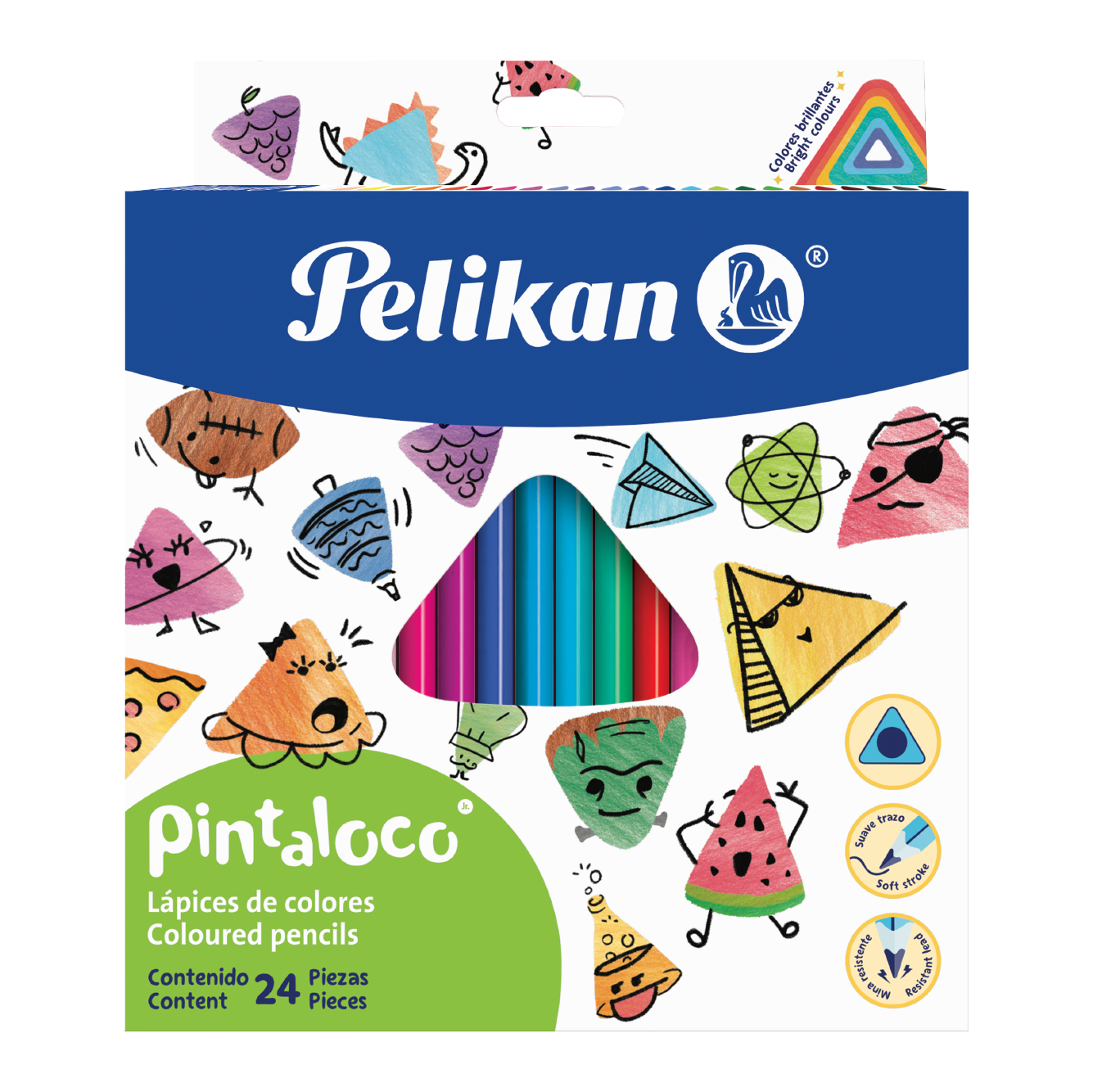 Lápices de colores triangulares Caja x24