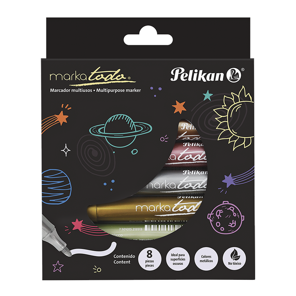Markatodo® Metálico estuche con 8 colores metálicos
