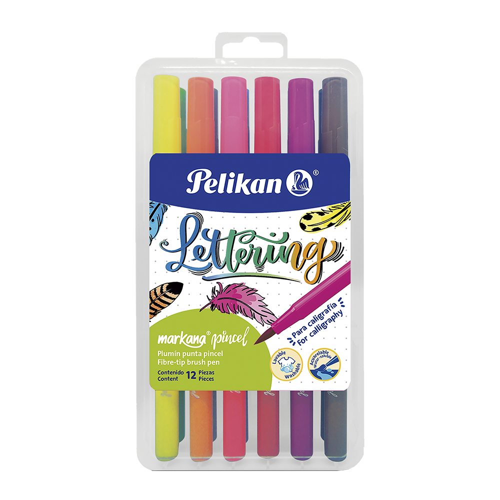 Markana® Pincel colores surtidos estuche con 12 piezas