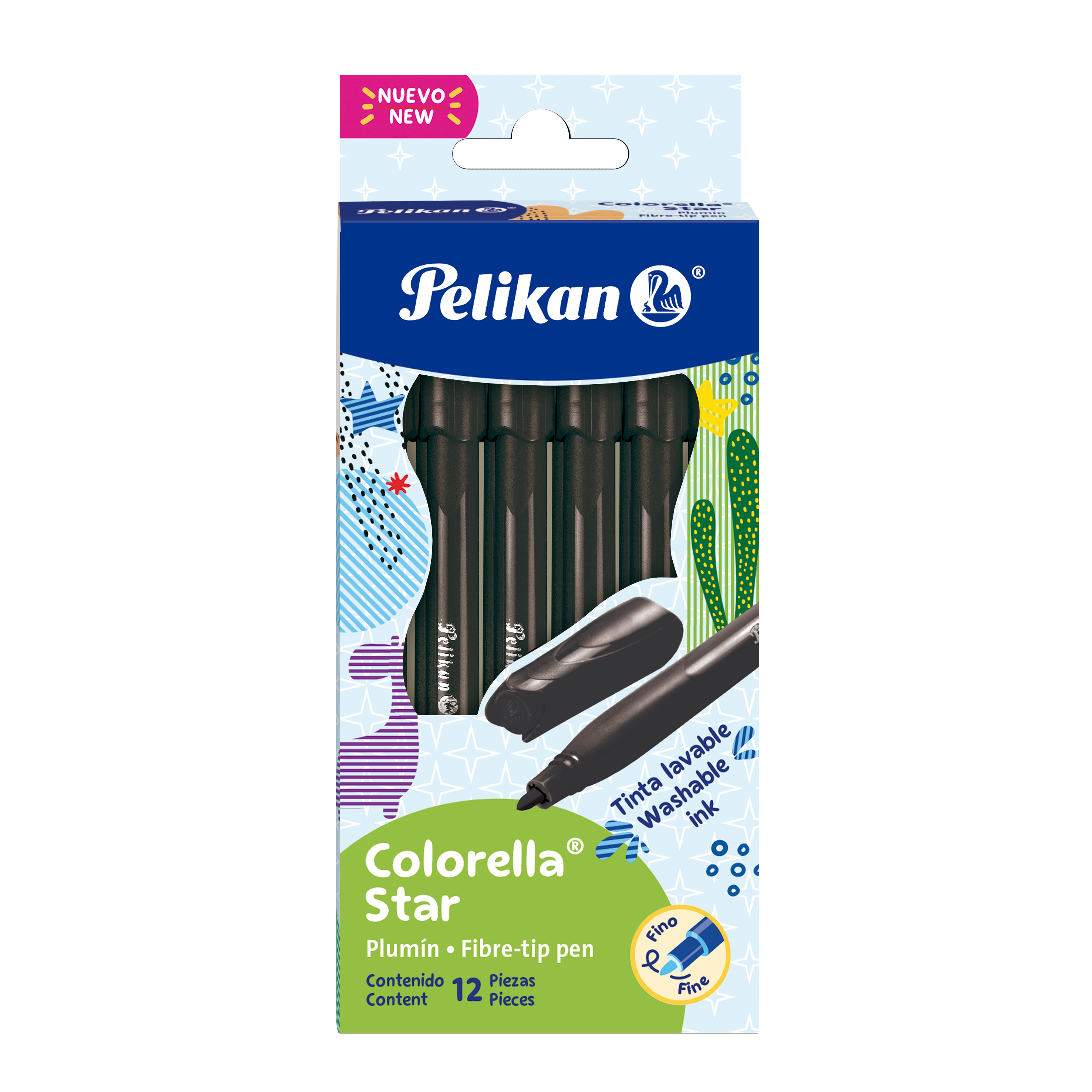Colorella® Star Caja con 12 Negro