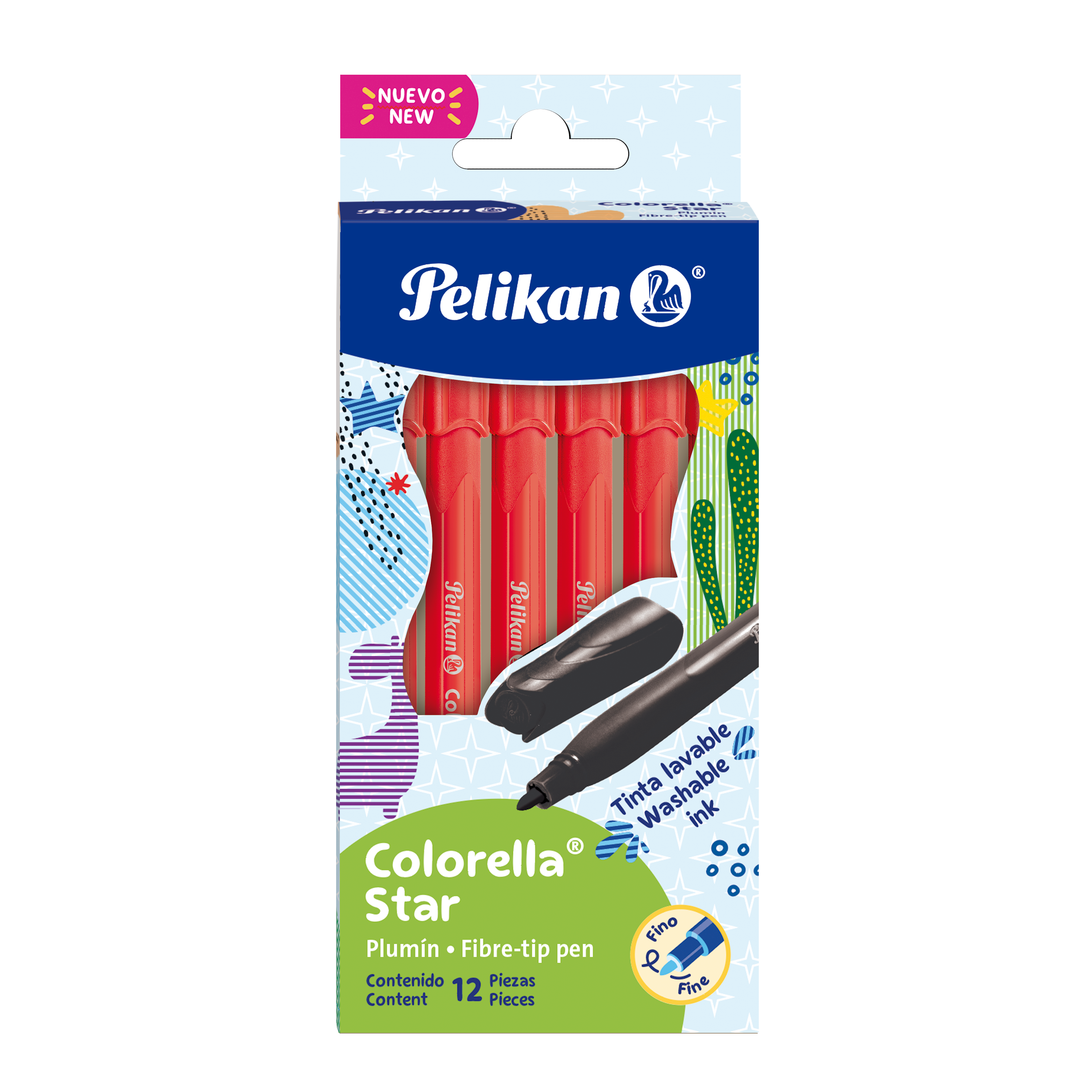 Colorella® Star Caja con 12 Rojo