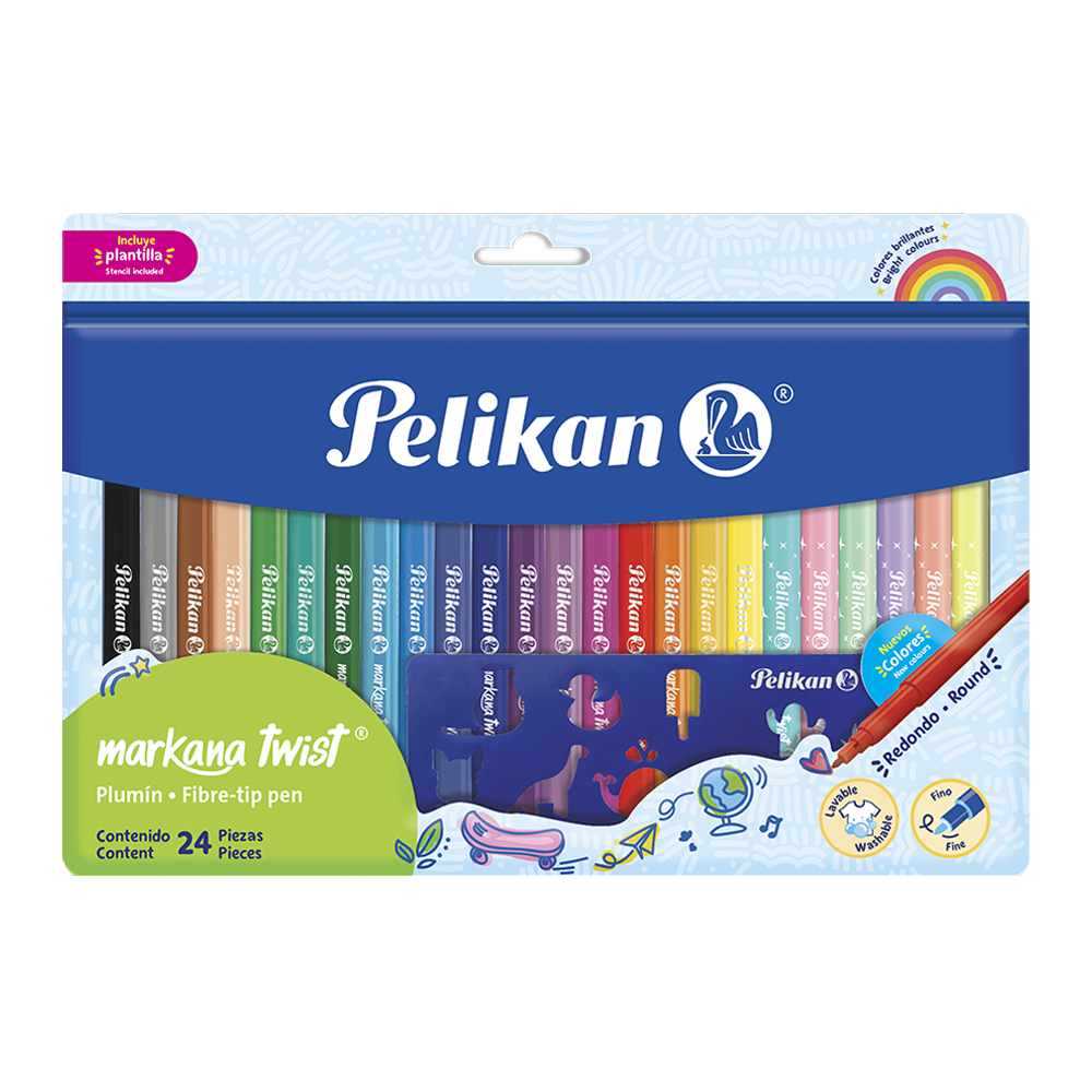 Marcador Pelikan Pintaloco Jr x 24 colores