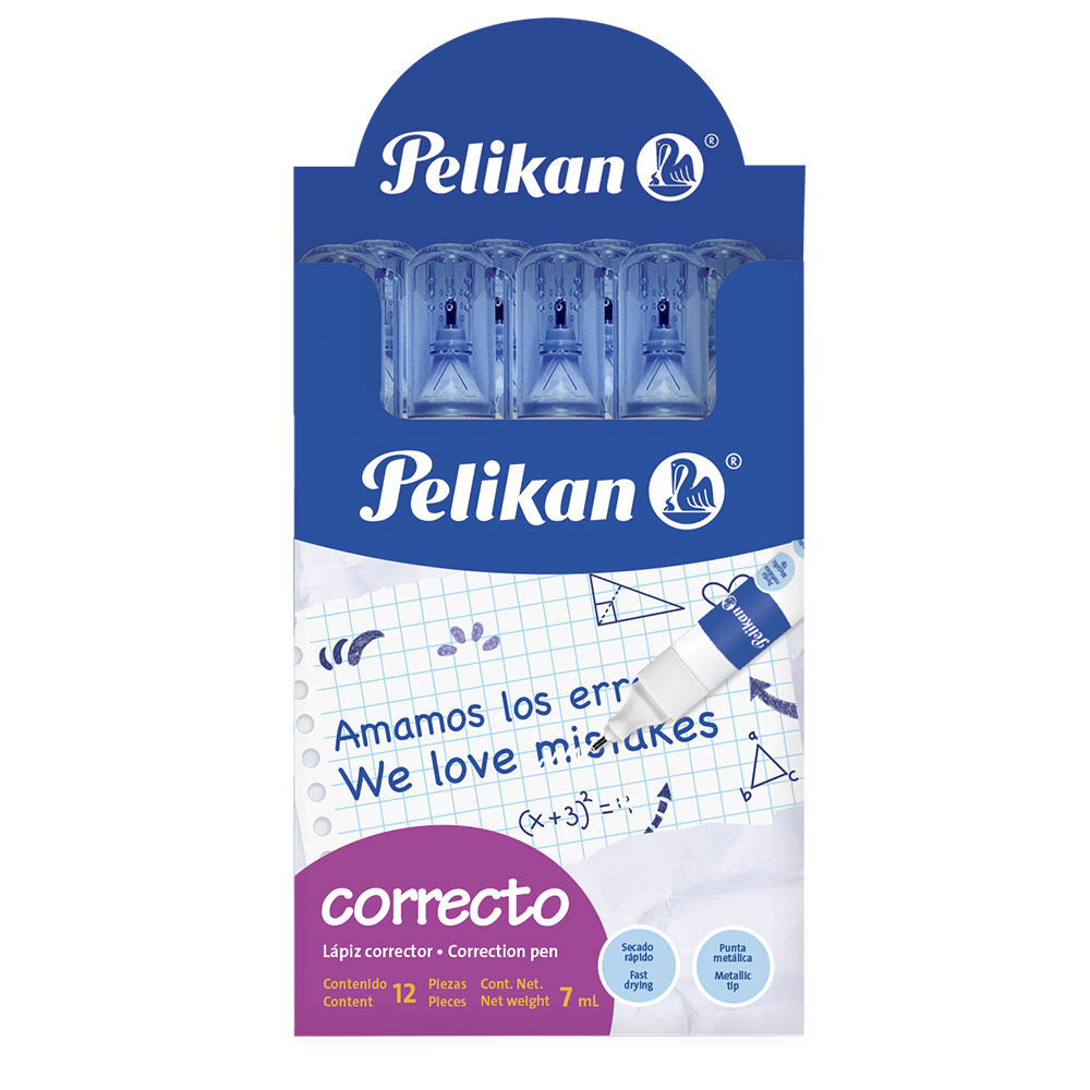 Corrector Líquido de 7ml. caja con 12 piezas