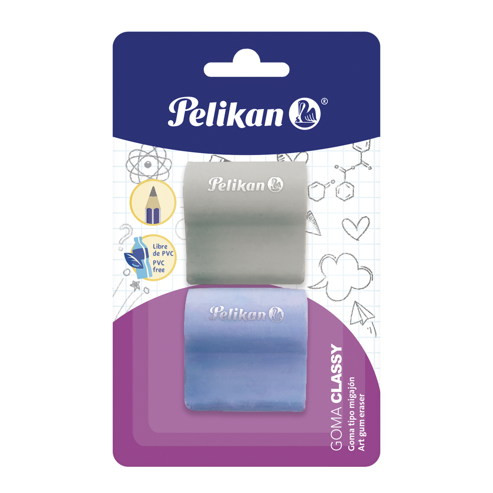 Tarjeta Goma Classy azul/gris