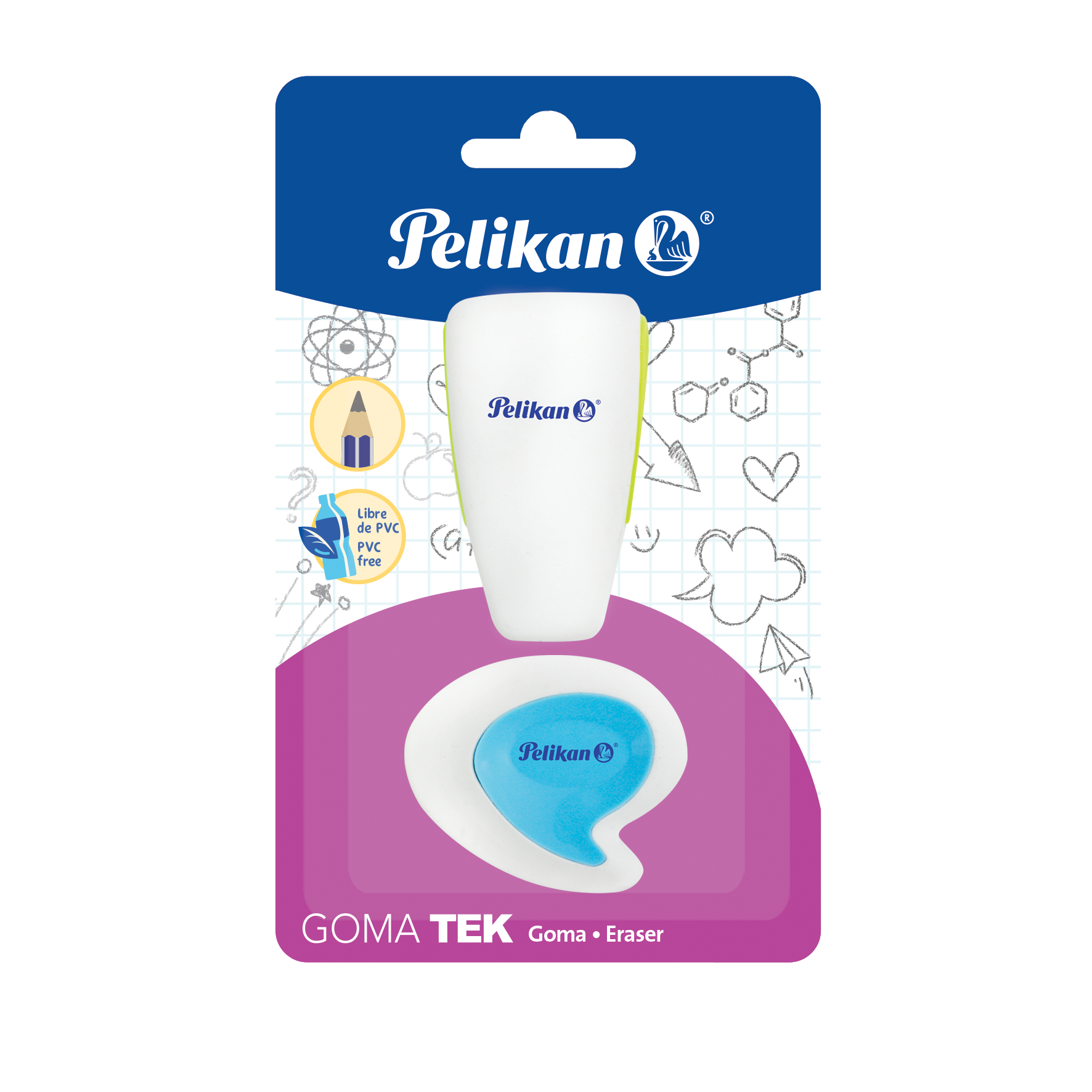 Tarjeta con 2 gomas Tek