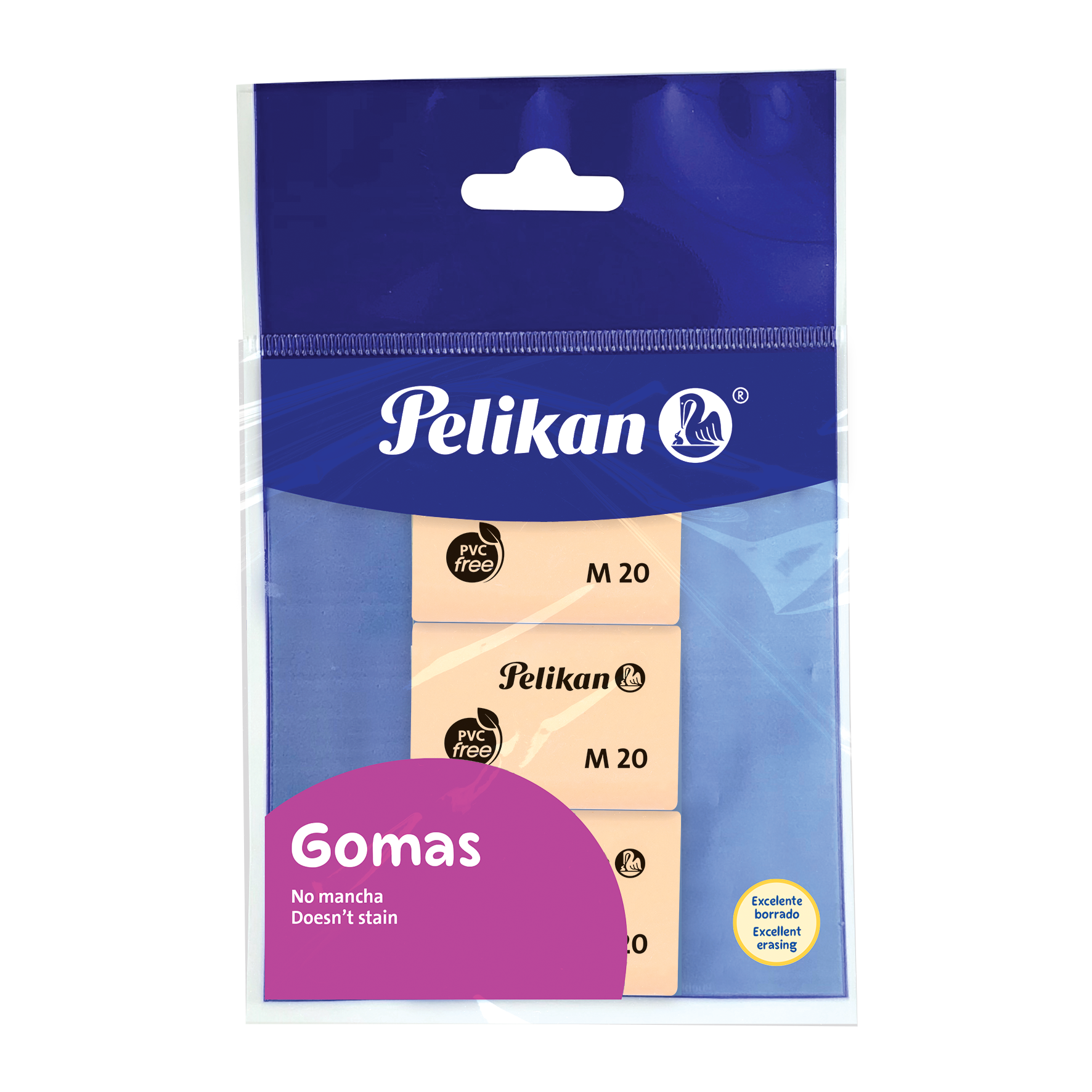 Bolsa con 3 gomas de borrar M20