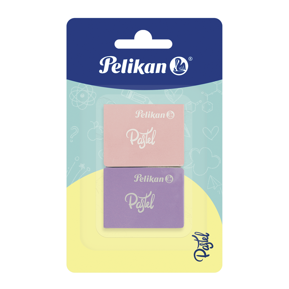 Tarjeta con 2 gomas de borrar Edición Pastel