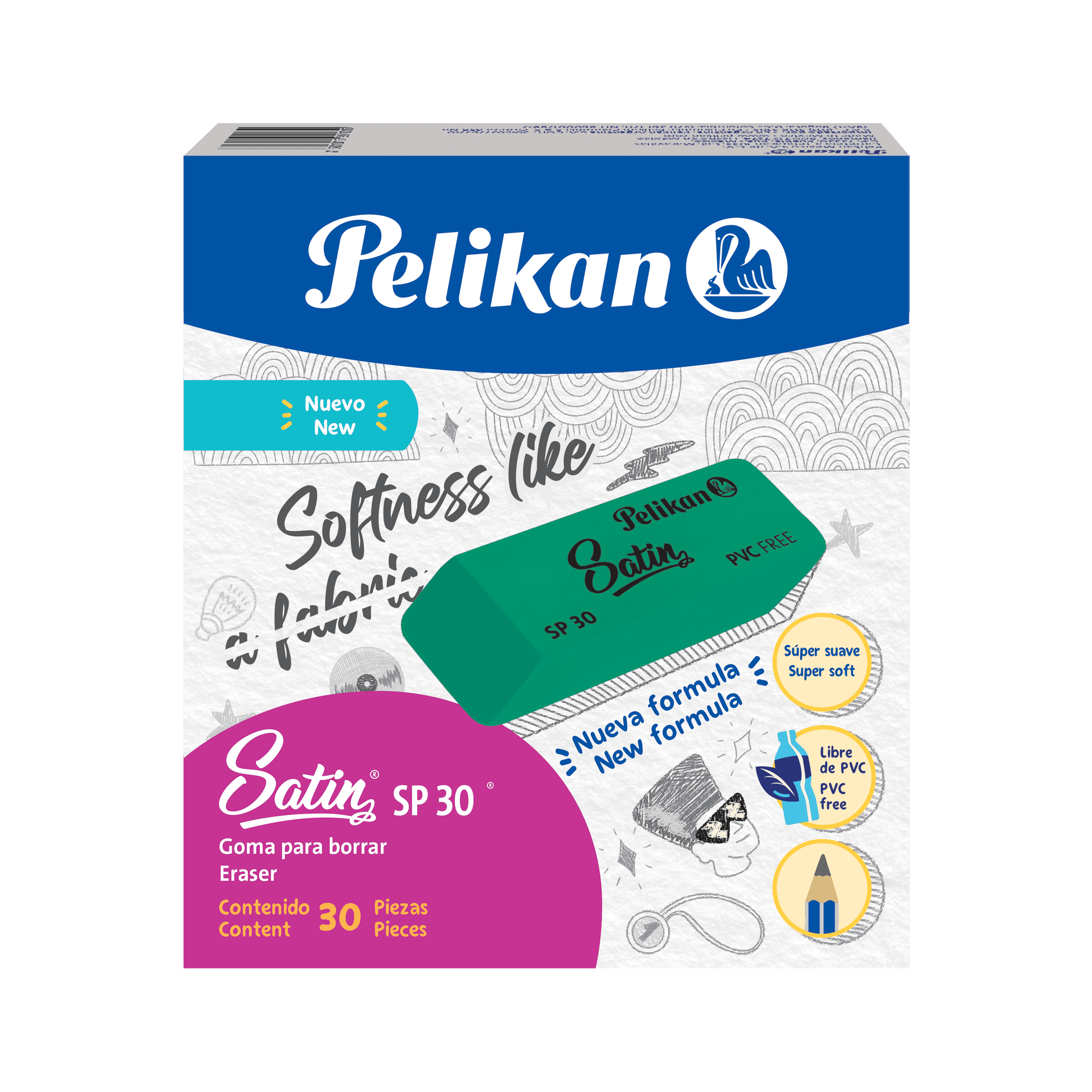 Goma Satín® caja con 30 piezas