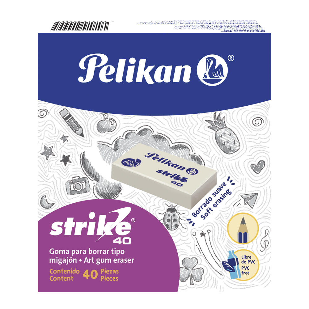 Goma de borrar Strike 40 con 40