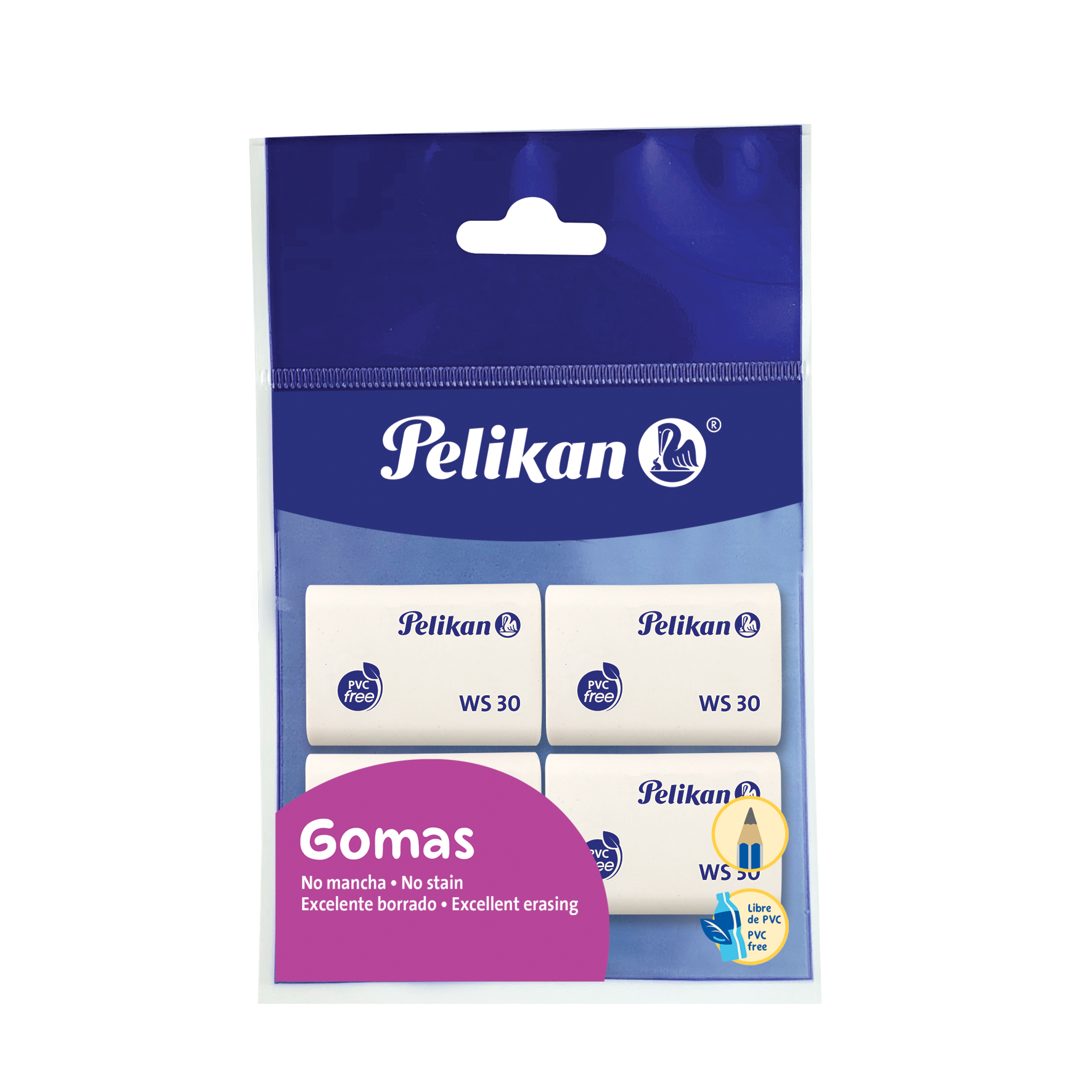 Bolsa con 4 gomas de borrar WS 30