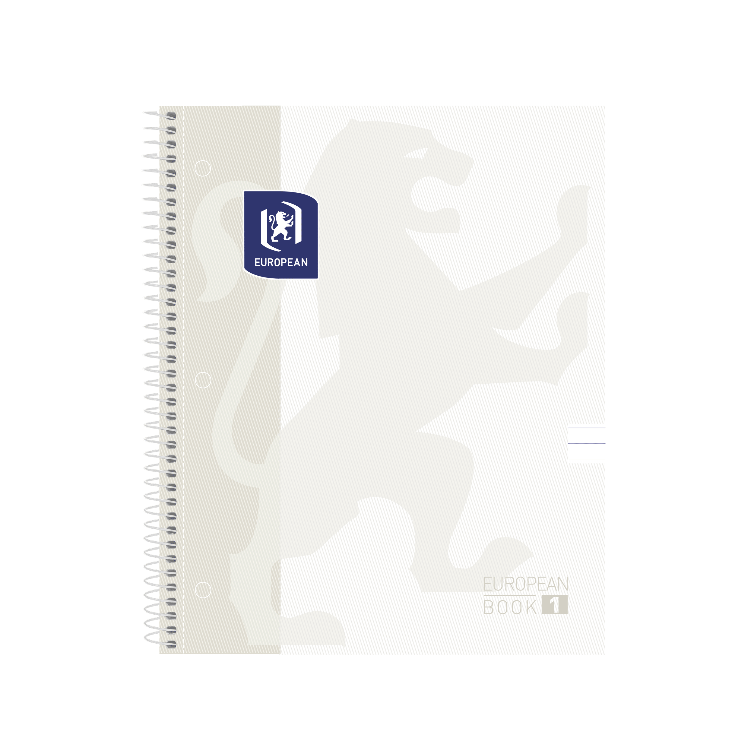 Cuaderno profesional pasta dura 80h rayas blanco