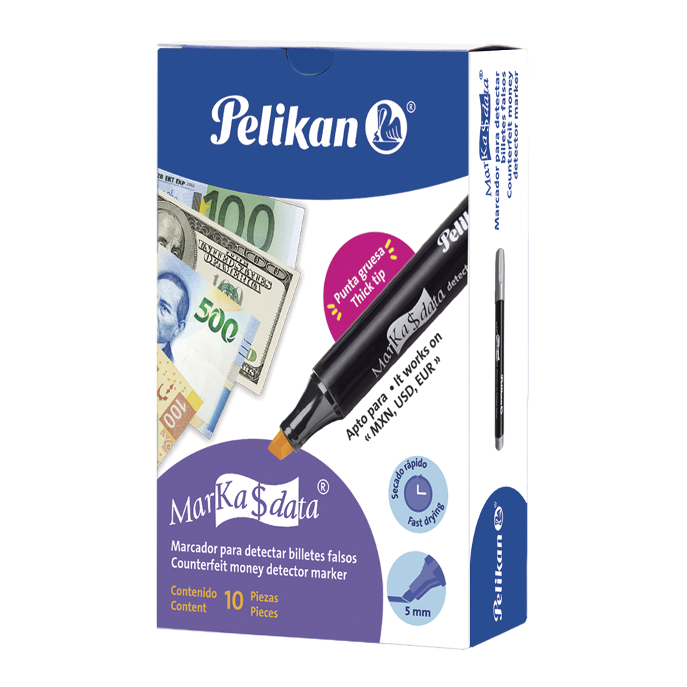 Detector de billetes falsos grueso caja de 10 piezas