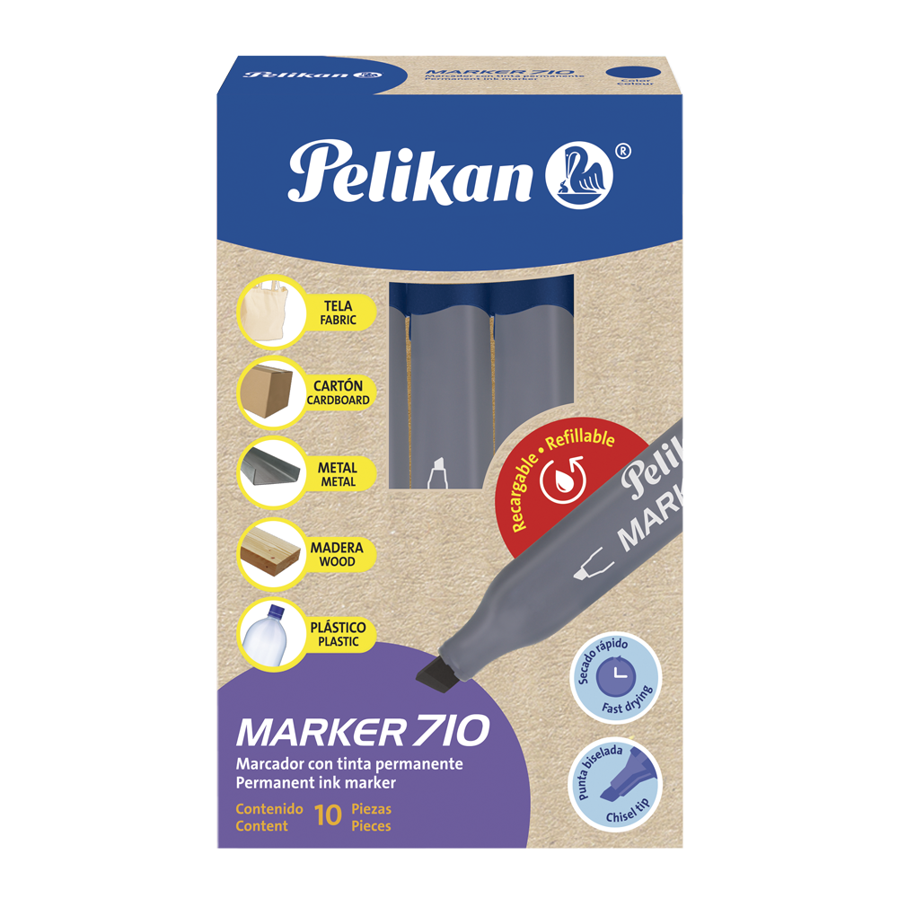 Marker 710 con 10 piezas Azul 
