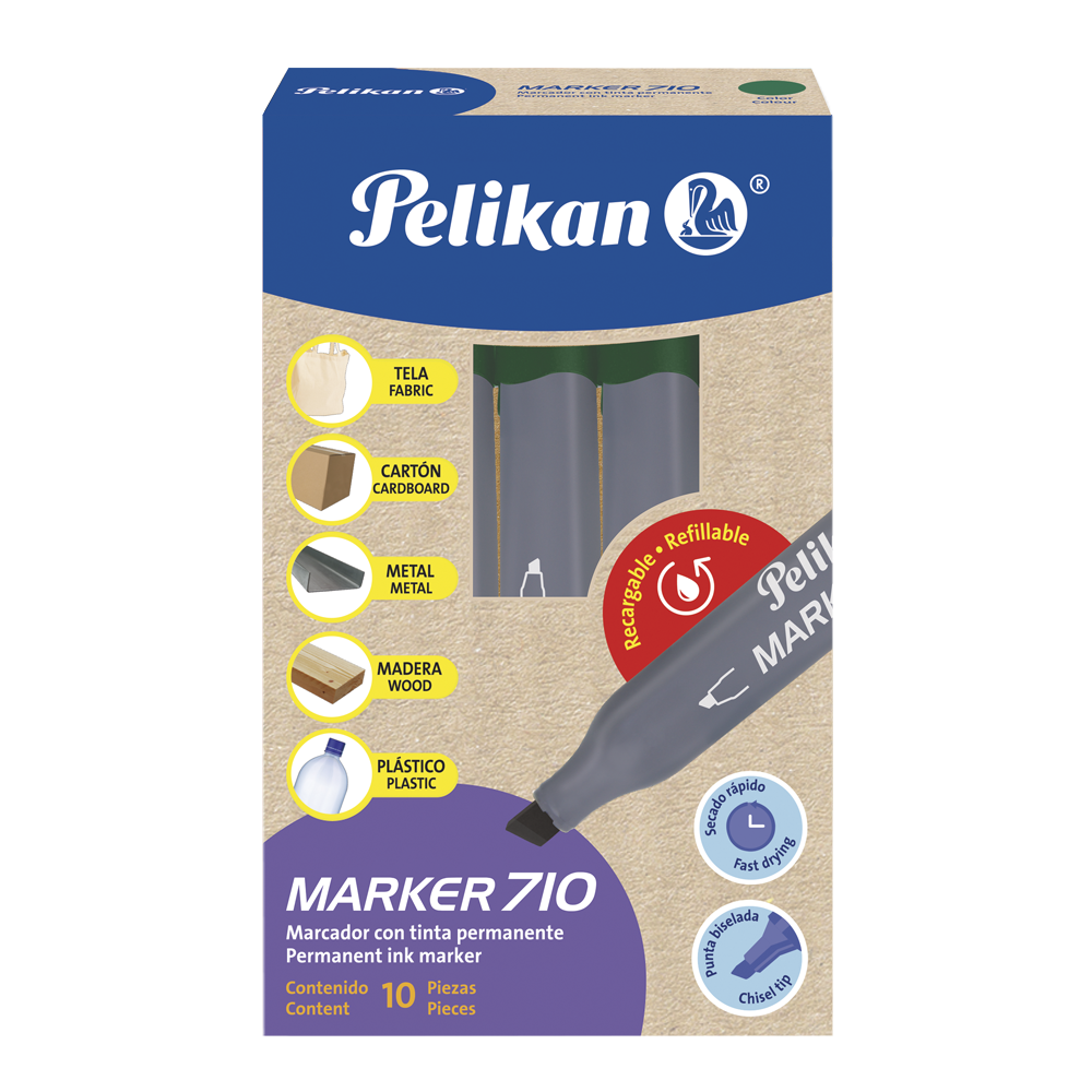 Marker 710 con 10 piezas Verde