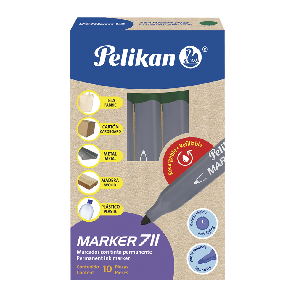Marker 711 con 10 piezas Verde