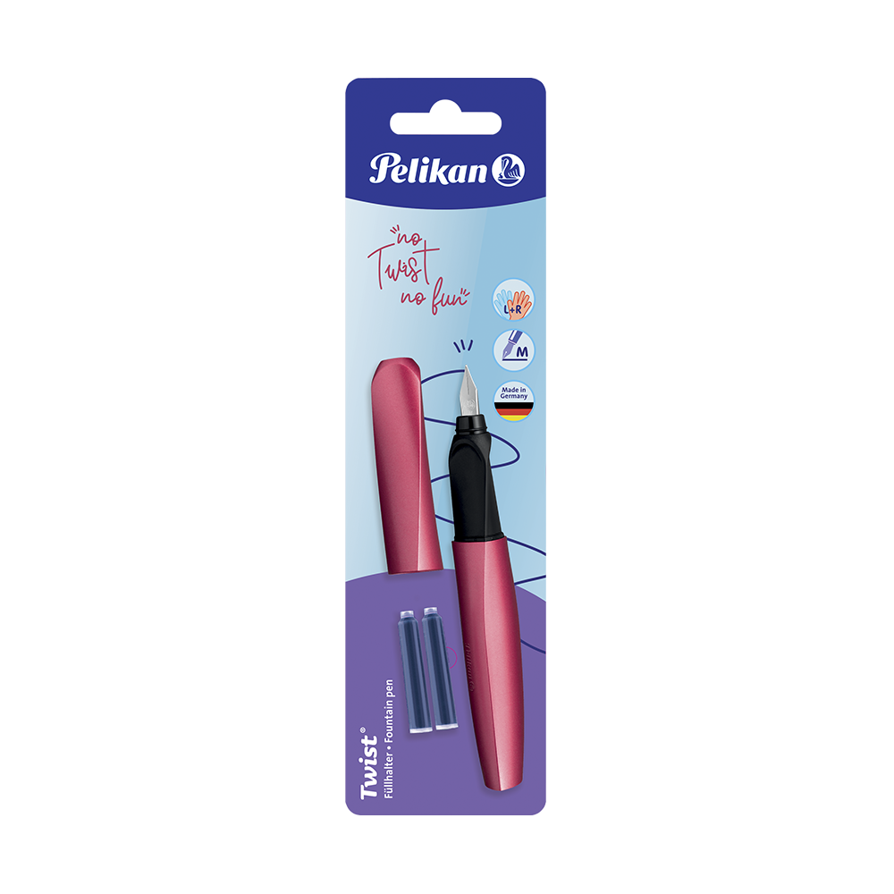 Tarjeta Pluma fuente Twist® Rosa sandía