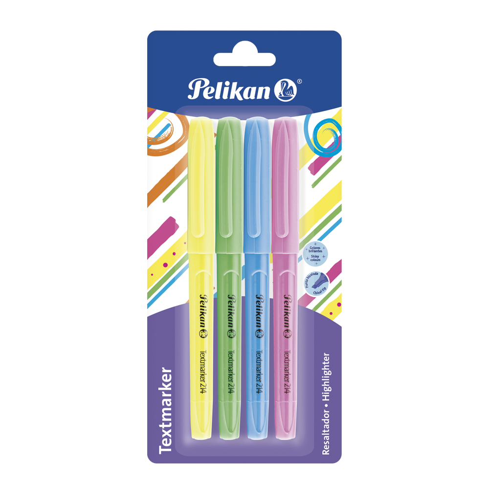 Marcatextos 214 estuche con 4 colores