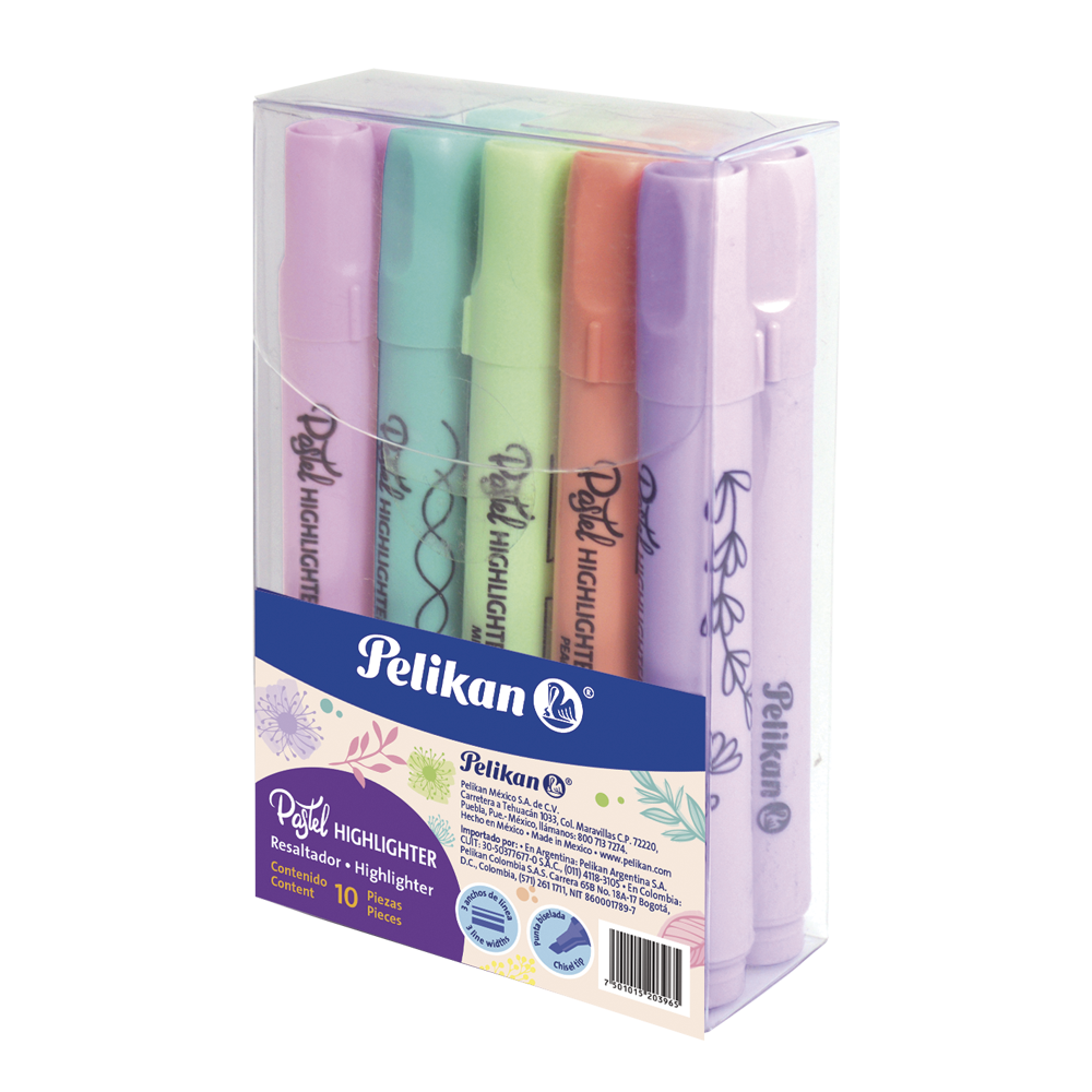 Marcatextos 414 Edición Pastel caja con 10 colores