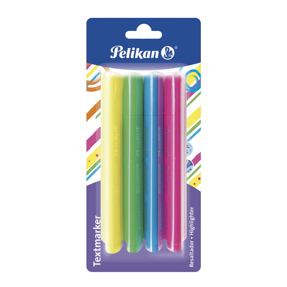 Tarjeta Blister Neón 414 Triangular colores surtidos 4 pzs