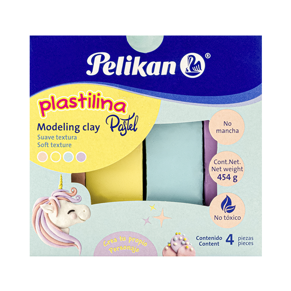 Plastilina Pastel en bloques x4