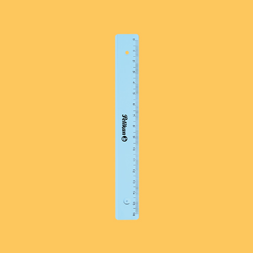 Blue ruler 16 cm
