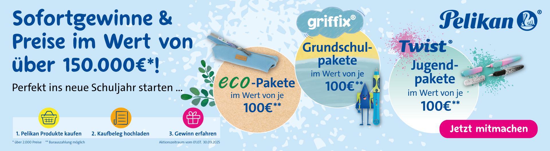 Pelikan griffix® Schreibgeräte in verschiedenen Farben, ideal für den Schulstart